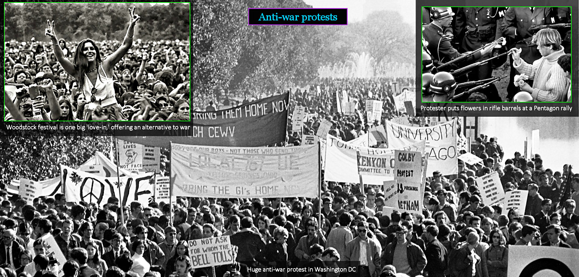 Vietnam War protests, Woodstock, 1965
